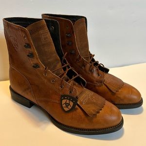 Ariat Heritage Lacer Distressed Womens Lace Up Riding Western Leather Boots 10